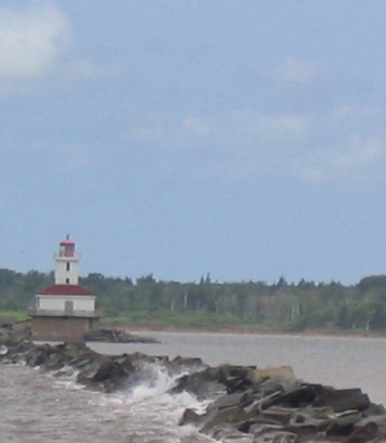 Indian Head Lighthouse guarding Summerside Harbour
