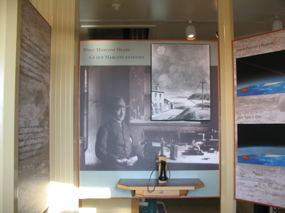 Marconi display in the Cabot Tower